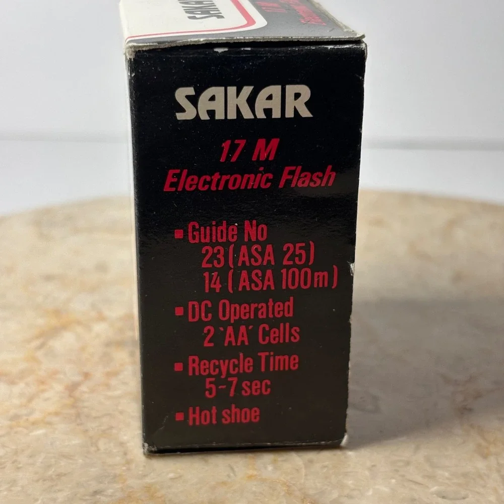 Sakar 17M Electronic Flash Black Vintage Hot Shoe Camera Accessory